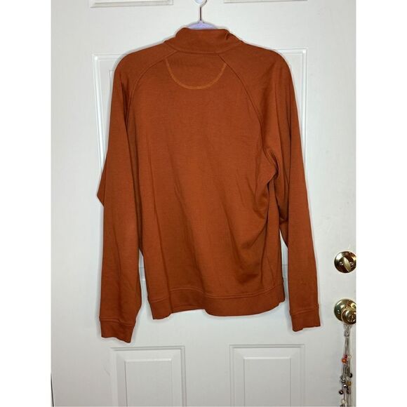 Aristo Burnt Orange 1/4 Zip Sweatshirt Size Large - Picture 2 of 5